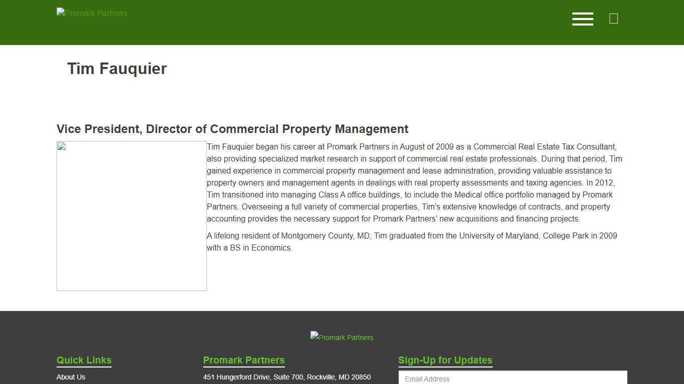 Tim Fauquier - Promark Partners